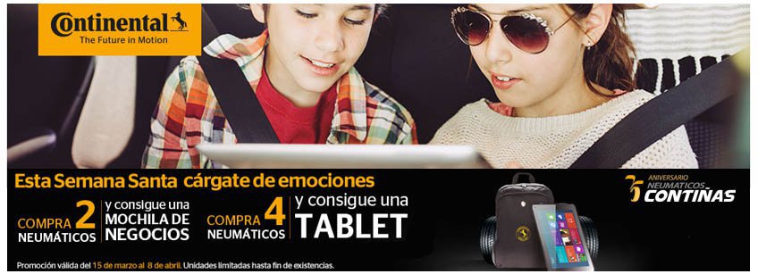 Cambia tus neumáticos y consigue una tablet